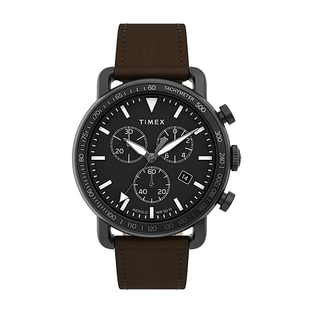 Port Chronograph 42mm Leather Strap - Brown